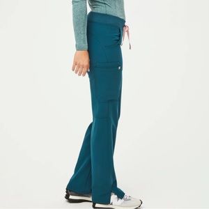 Figs Kade Cargo Scrub Pants Blue Sz Short/ tall